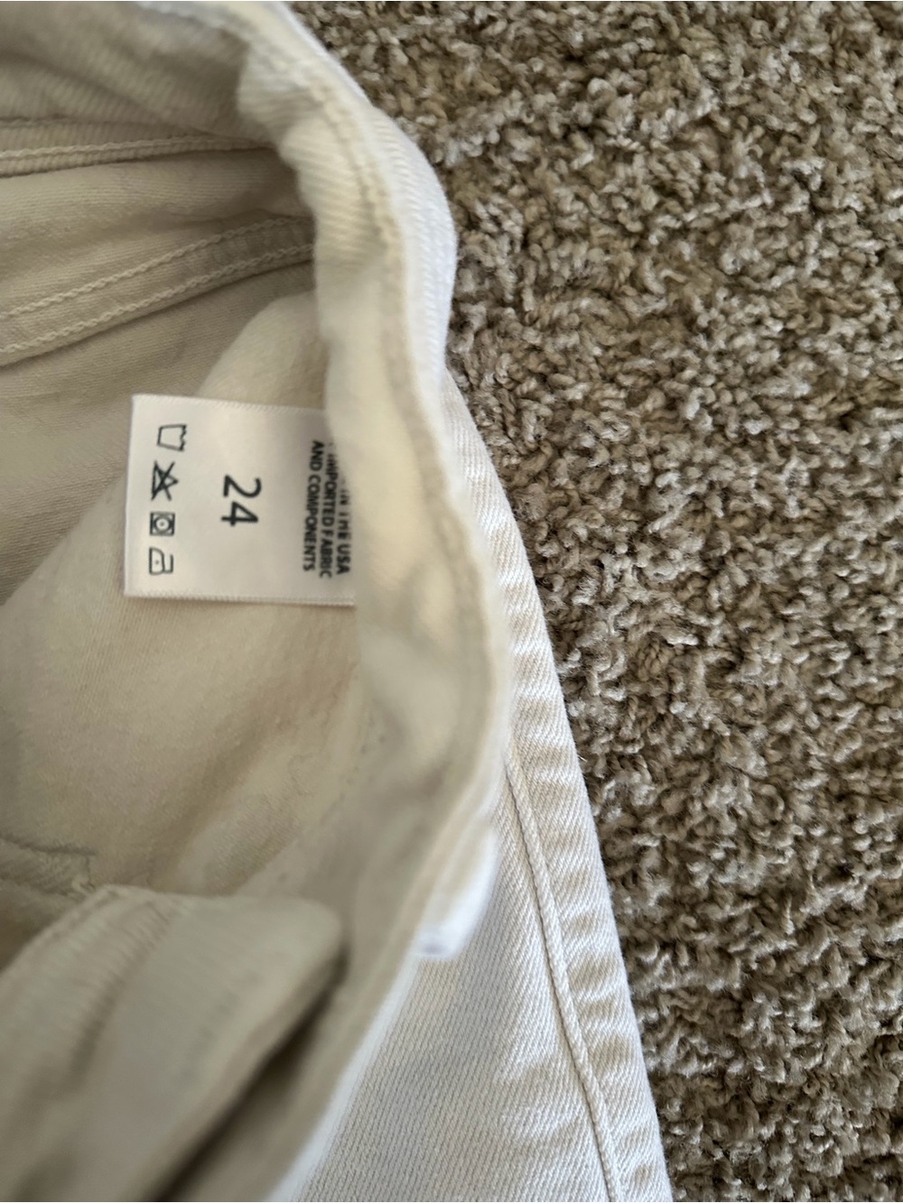 High-Rise Utility Wide Leg in Off-White - Picture 6 of 9